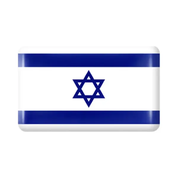 Mini Vlag Sticker - Autostickers - Autosticker Voor Auto - 5 Stuks - Bumpersticker - Israël thumbnail