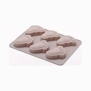 DW4Trading Siliconen Mal Baby Voetjes 6 Stuks - Kaarsen - Gips & Epoxy Gieten - Zeep - Cake Chocolade Fondant