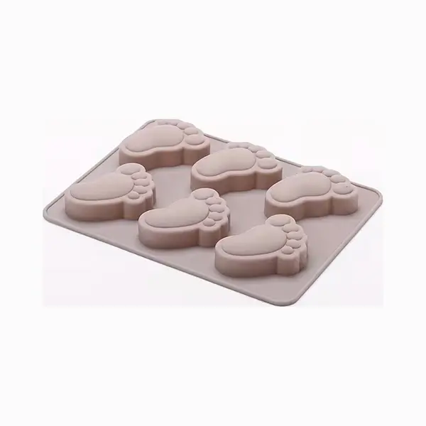 DW4Trading Siliconen Mal Baby Voetjes 6 Stuks - Kaarsen - Gips & Epoxy Gieten - Zeep - Cake Chocolade Fondant thumbnail