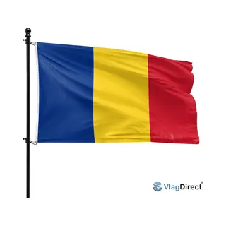 VlagDirect - Roemeense Vlag - Roemenië Vlag - 90 X 150 Cm.