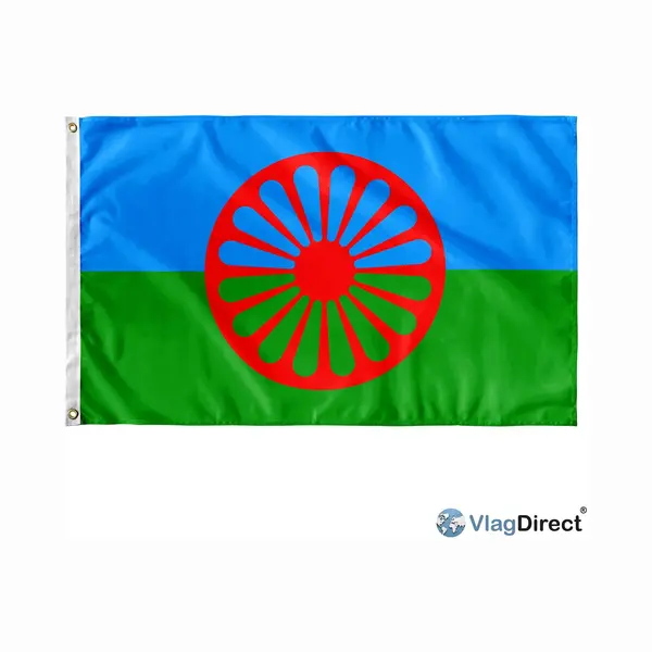 VlagDirect - Zigeuner Vlag - Roma Vlag - 90 X 150 Cm. thumbnail