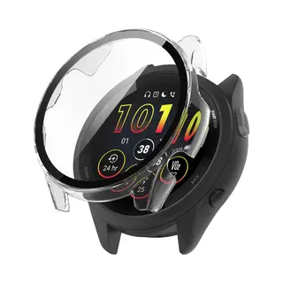 Strap-it Bescherm Hoesje Met Glasplaat – Geschikt Voor Garmin Forerunner 265s – Transparant – Case Met Screen Protector