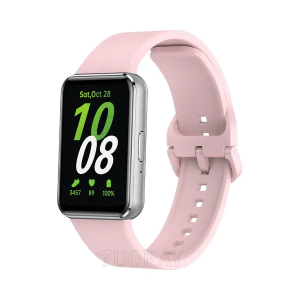 Strap-it Smartwatch Siliconen Bandje Met Gesp - Geschikt Voor Samsung Galaxy Fit 3 (roze) thumbnail
