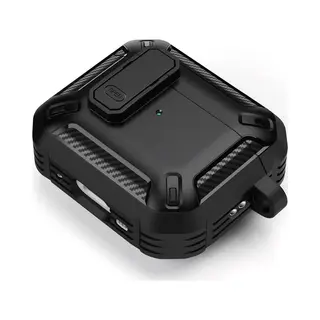 ShieldCase Rugged Tpu Hoesje Geschikt Voor Airpods 4 - Siliconen Rugged Tpu Case Voor Apple Airpods 4 Case Hoesje - Zwart