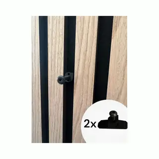 Vleugel Ophangclips Voor Akoestisch Wandpaneel - Akupanel - Akoestische Panelen - Inwendig Schroefdraad - 13 Tot 15 Mm Ruimte Tussen De Latten - Inclusief