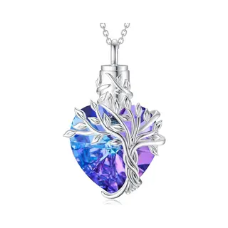 Hemelwinkel Luxe Ashanger - Met Ketting - Voor As, Haren Of Parfum - Assieraad - As Ketting - Gedenksieraad - Urn - Incl. As Vuller En Opbergzakje - Forest Heart