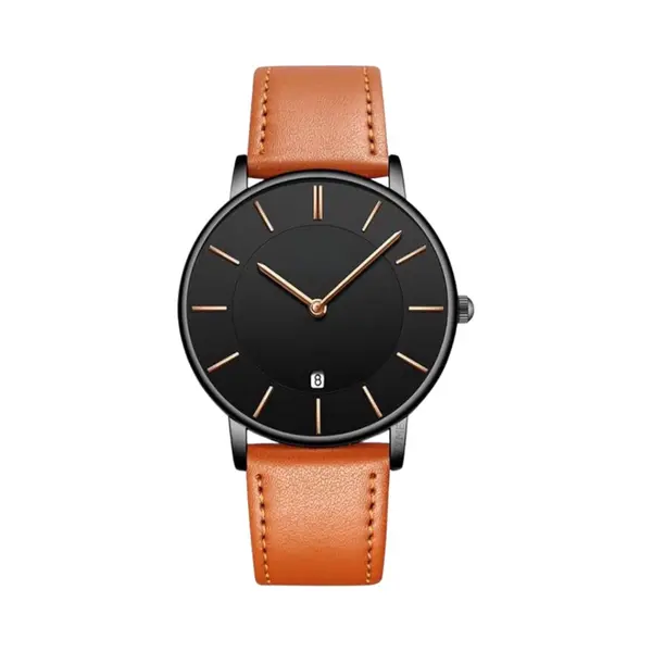 Tyme Oslo Herren Uhr Mit Lederarmband Analog Quarz Wasserdicht Moderne Klassische Armbanduhr In Geschenkbox thumbnail