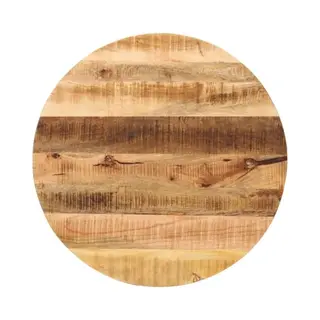 Vidaxl - Tischplatte Ø 70x1, 5 Cm Rund Raues Massives Mangoholz