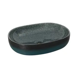 Aufsatzwaschbecken Türkis Oval 59x40x14 Cm Keramik Vidaxl