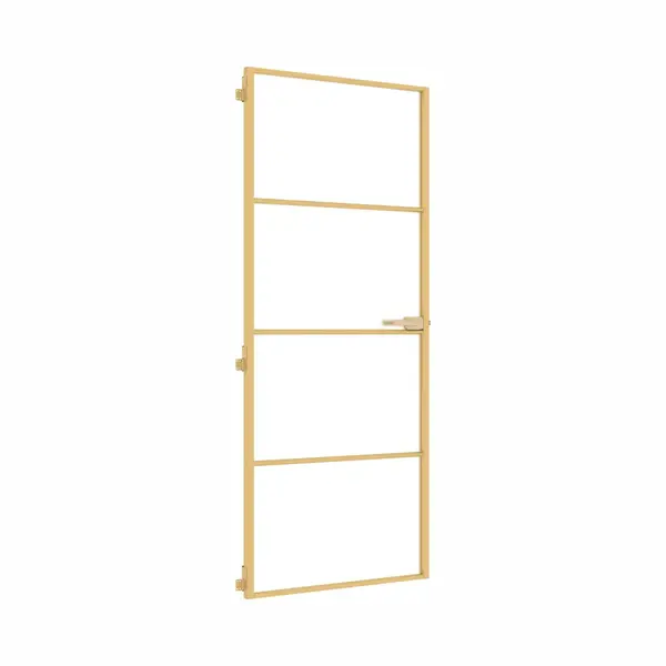 Innentür Schlank Golden 83x201, 5 Cm Hartglas Und Aluminium Vidaxl thumbnail