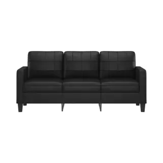 VidaXL 3-zitsbank, 180 Cm, Kunstleer, Zwart