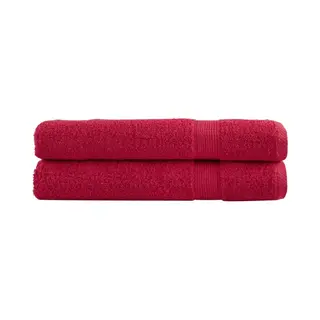 Premium Sauna Towels Solund 2 Pcs Red 80x200 Cm 600 Gsm Vidaxl