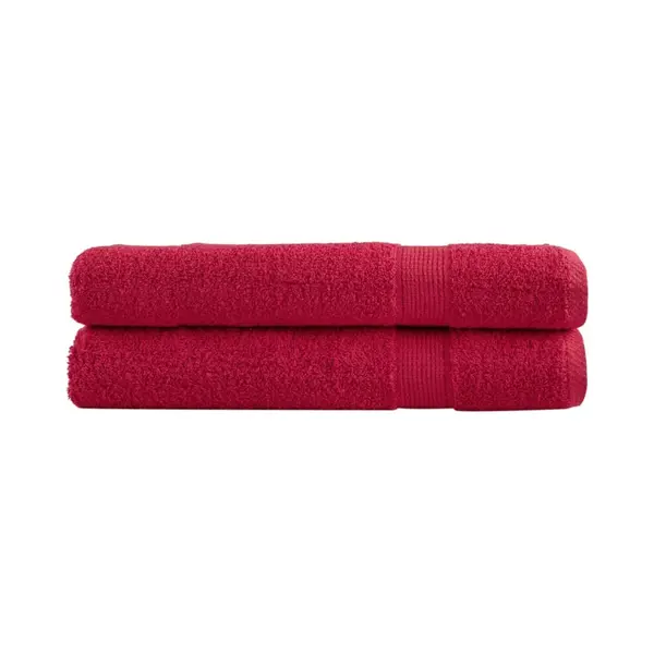 Premium-saunatücher Solund 2 Stk. Rot 80x200 Cm 600 G/m² Vidaxl thumbnail