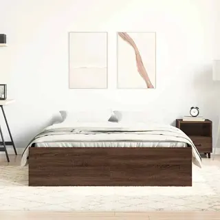 VidaXL Bedframe Bruin Eikenkleur 140x200 Cm