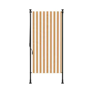 Außenrollo Orange Und Weiß 120x270 Cm Stoff Und Stahl Vidaxl