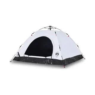 VidaXL Campingzelt 5 Personen Weiß Verdunkelungsstoff Quick Release