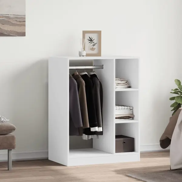 VidaXL Kleiderschrank Weiß 77x48x102 Cm Holzwerkstoff thumbnail