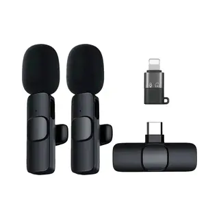 ThunderGold Draadloze Microfoon - 2 Stuks - Microfoon Draadloos - Dasspeld Microfoon Draadloos - Microfoon Bluetooth - Lavalier Microfoon - Usb-C &