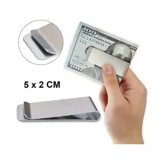 Cheaperito Money Clip I Geld Clip I Papiergeld Houder I 5 X 2 Cm I Rvs I Zilver