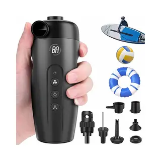 Best Active Draagbare Elektrische Sup Pomp - 20 Psi - 12V - Draadloos & Automatisch - Usb-C Oplaadbaar - Opblazen & Leeglopen - 6, 2 X 6, 2x 15, 6 Cm