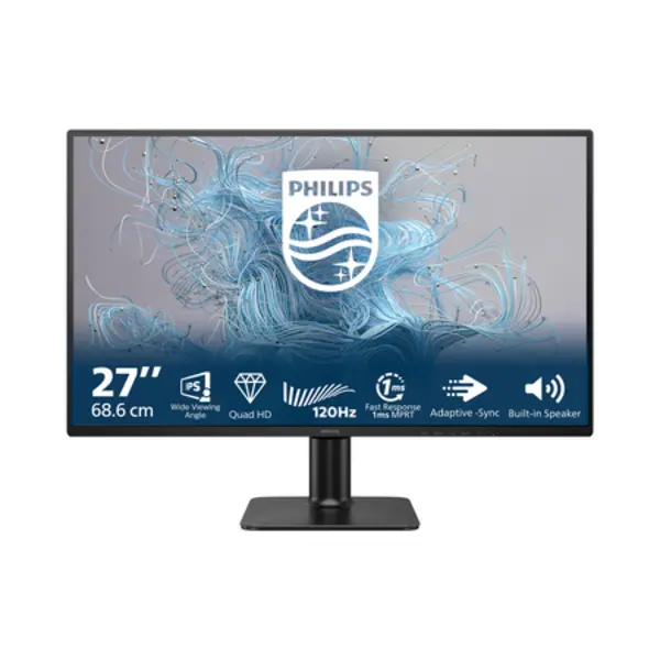 Philips 2000 series 27E2N2500/00 computer monitor 68.6 cm (27") 2560 x 1440 pixels Quad Hd Lcd Black thumbnail