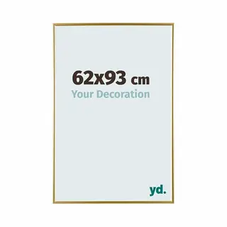 yd. Your Decoration - Bilderrahmen 62x93 Cm - Gold - Bilderrahmen Aus Kunststoff Mit Acrylglas - Antireflex - 62x93 Rahmen - Evry