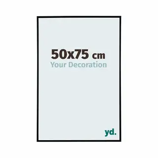 yd. Your Decoration - Picture Frame 50x75 Cm - Black Matte - Decorative Wall Frame In Plastic With Antireflection - Frame 50x75 - Evry