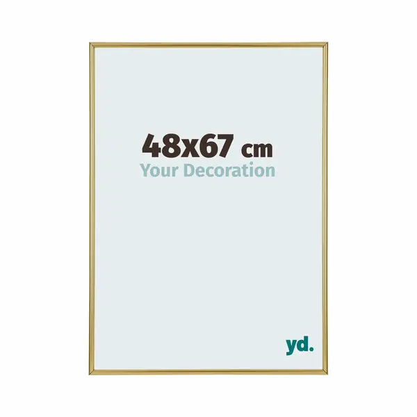 Yd. Your Decoration - Bilderrahmen 48x67 Cm - Gold - Bilderrahmen Aus Kunststoff Mit Acrylglas - Antireflex - Rahmen 48x67 Cm - Annecy thumbnail