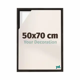 Yd. Your Decoration - Schattenfugenrahmen 50x70 - Eiche Dunkel - Rahmen Für Leinwand Bilder Auf Keilrahmen - Holz - Lyon