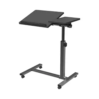 Livista Laptoptafel - Bedtafel Met Wieltjes - Bedleestafel - Laptop Standaard - Bijzettafel Op Wielen - Zit Sta Bureau - In Hoogte Verstelbaar -