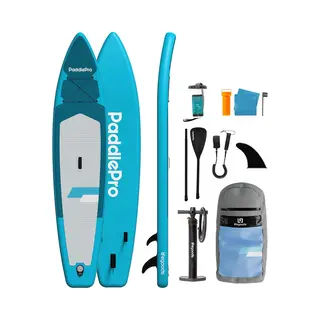 LifeGoods Sup Board Touring - 165 Kg Draagkracht - 365 X 76 Cm - Opblaasbaar - Compleet Sup Pakket - Blauw
