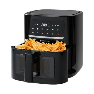 KitchenBrothers 8721055562504 friteuse Enkel 6 l Vrijstaand 1600 W Heteluchtfriteuse Zwart