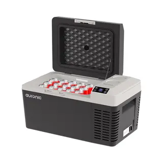 Auronic Elektrische Koelbox - Frigobox - Compressor - 12V 230 Volt - Camping Koelkast - Auto - 20L - Zwart/Grijs