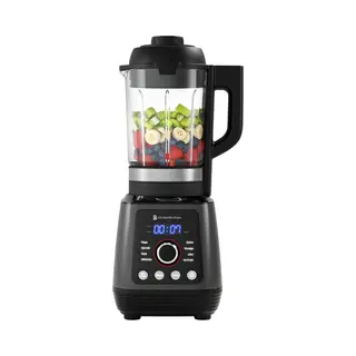 KitchenBrothers Blender - Thermoblender - Bpa Vrij - 1.75L - Kookfunctie - 700+1000W - Smoothie Maker - Soepmaker - IJscrusher - Zwart