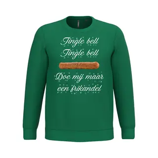 Vundy Kersttrui Jingle Bell Frikandel | Foute Kersttrui Heren Dames | Christmas Sweater | Groen | Maat 4XL