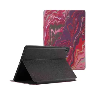 Selencia Vivid tablethoes voor de Samsung Galaxy Tab A9 Plus - Marble Plum