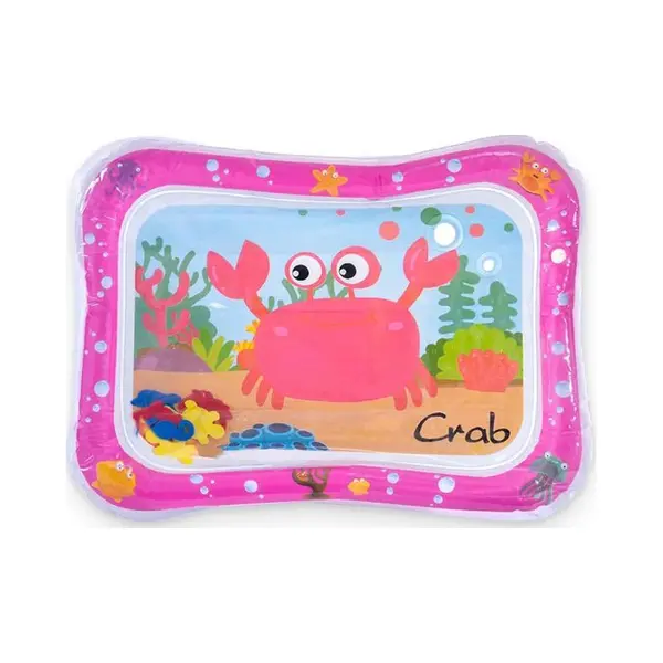 Frummel Waterspeelmat Baby – Watermat – Speelkleed – Opblaasbaar – Waterspeelgoed Baby - Kraamcadeau - Roze Krab thumbnail