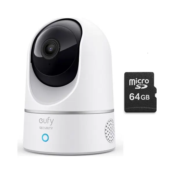 Eufy Security Binnencamera 2K Pan & Tilt - Indoor Cam + MicroSDXC 64GB - Bundelvoordeel thumbnail
