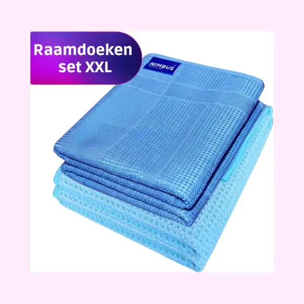 Nimbus Xxl Raamdoeken Set - 1x Wonderdoek 2-in-1 + 1x Droogdoek Xxl Badkamer / Auto / Ramen - Schoonmaakdoekjes thumbnail