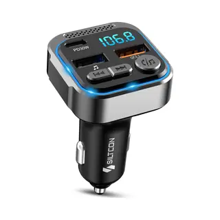 Siltcon® Fm Transmitter Bluetooth – Bluetooth Transmitter - Bluetooth Auto - Usb-C 30W Snellader - Carkit - Autolader Usb-A - 2026 Premium Model