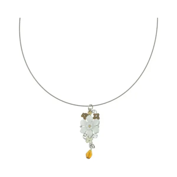 Behave® Ketting Marieke Met Bloemenhanger 40, 5 Cm - Nikkelvrij thumbnail