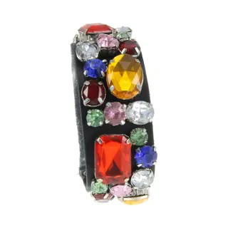 Behave - Leren Armband Kleurstenen - Expressief & Opvallend - Dames