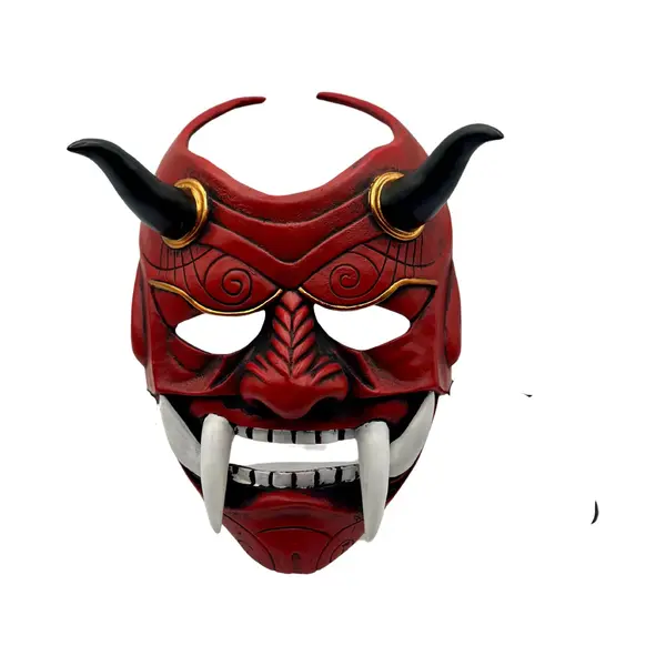 Maskshopvenice Japans Masker Rood - Japans Oni Masker - Japanse Samurai Masker Rood - Japans Masker Samoerai - Masker Om Te Dragen Of Masker Als Decoratie - Japanse thumbnail