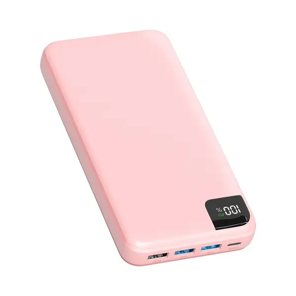 Strex Powerbank Roze - 27.000 MAh - 22.5W Snellader - Usb-A/Usb-C - Led Indicatie - Universele Powerbank Geschikt Voor O.a. Ios/Android thumbnail