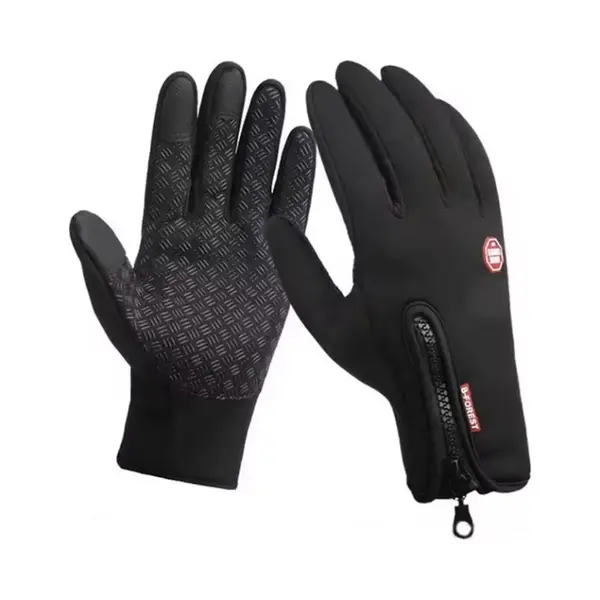 Chpn - Zwarte Touchscreen Handschoenen - Basic Handschoenen - Maat L - Zwart - Met Rits - Warme Handen - Waterbestendig - Met Grip thumbnail