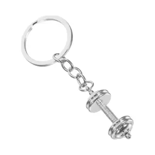 Dumbbell Sleutelhanger - Fitness Sleutelhanger - Dumbbell - Keychain - Zilverkleurig - Sportsleutelhanger - Grappige Sleutelhanger - Chpn