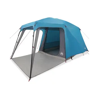 VidaXL - Kampeertent - Met - Verandakoepel - 5-persoons - Waterdicht - Blauw