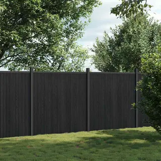 VidaXL Zaunelement Grau 353x186 Cm Wpc