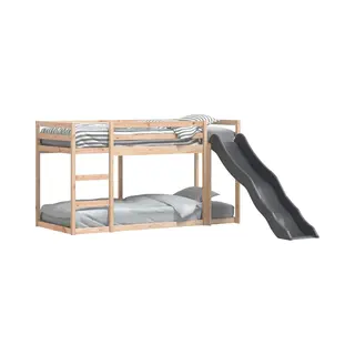 Bunk Bed With Slide&ladder Without Mattress 80x200 Cm Vidaxl