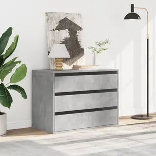 VidaXL Kommode Betongrau 80x41x58 Cm Holzwerkstoff